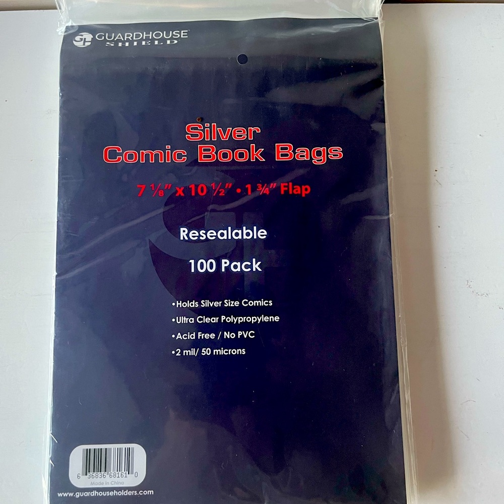 Silver Comic Bags